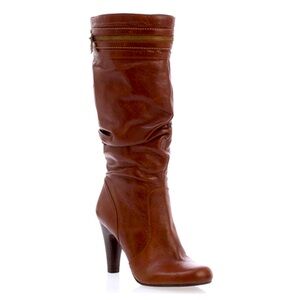 GUESS WGBYBERRY BROWN LEATHER BOOTS
